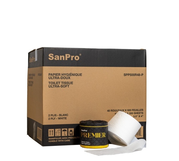 SanPro® PREMIUM 2 Ply Toilet Tissue Cs/48rls x 500 Sheets